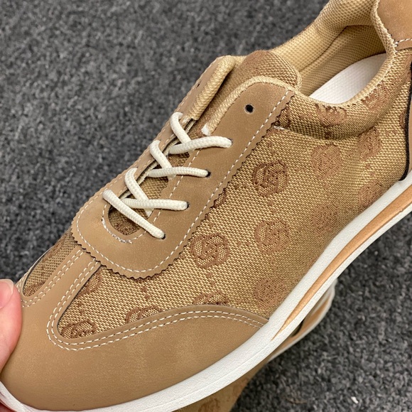 Stylish Tan Women's Sneakers - Picture 3 of 3